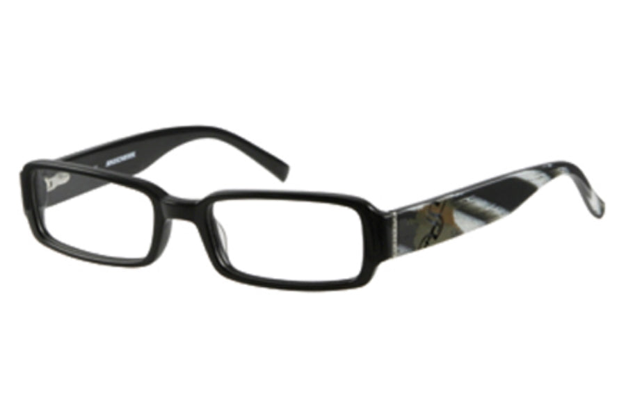 Skechers Unisex SK3021 BLK Black Rectangle Eyeglasses 49-17-140
