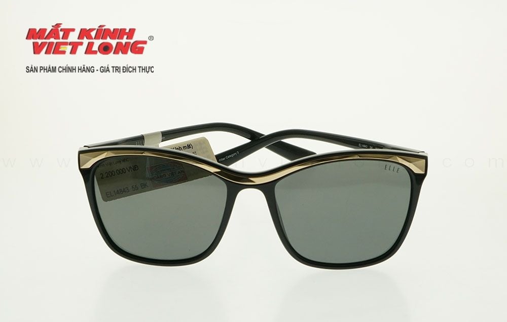 ELLE EL 14843 BK Square Sunglasses