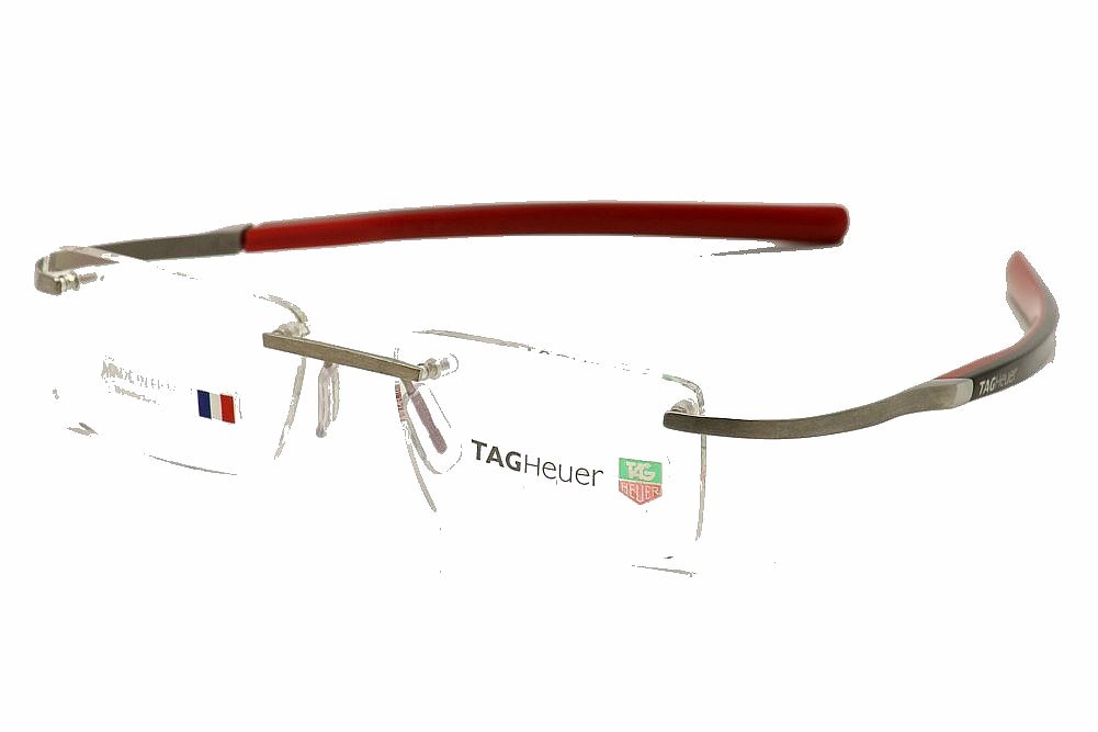 Tag Heuer Men's TH0301 004 Black Rimless Eyeglasses 50-17-140