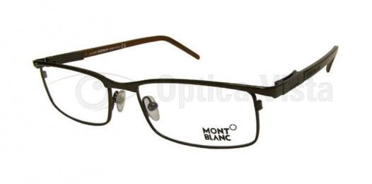 Mont Blanc Men's MB296 048 Black Rectangle Eyeglasses 56-18-140