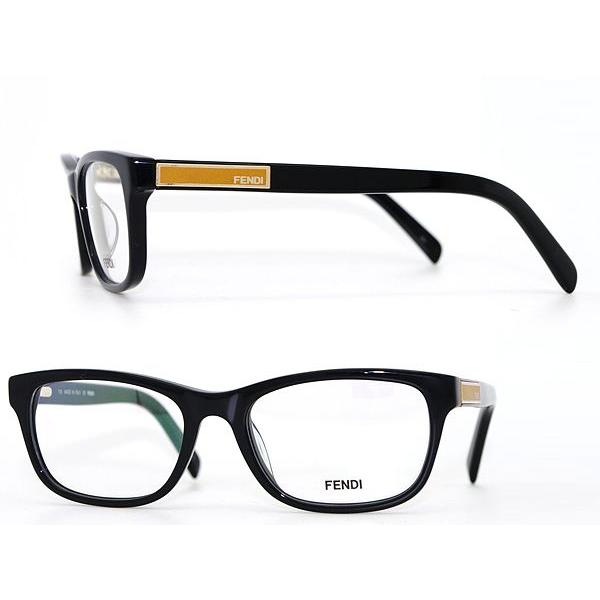 Fendi Women's F980 001 Black Square Eyeglasses 52-17-135